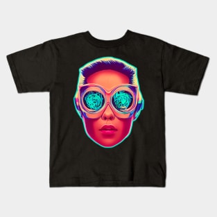 Synthwave Girl Kids T-Shirt